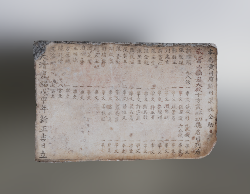 清光绪“武当山南岩大殿十方丛林”功德碑